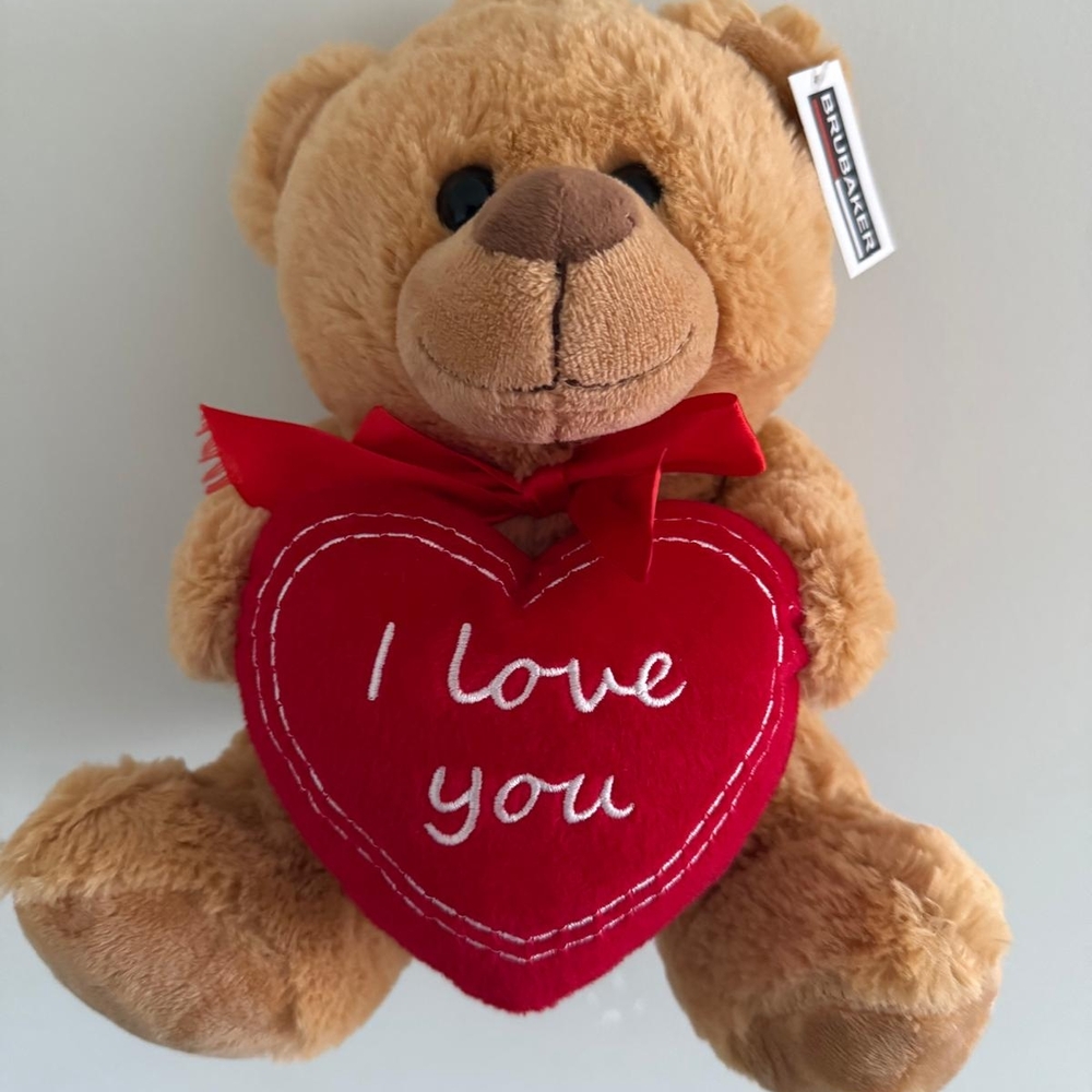 Plush Teddy Bear with Red Heart